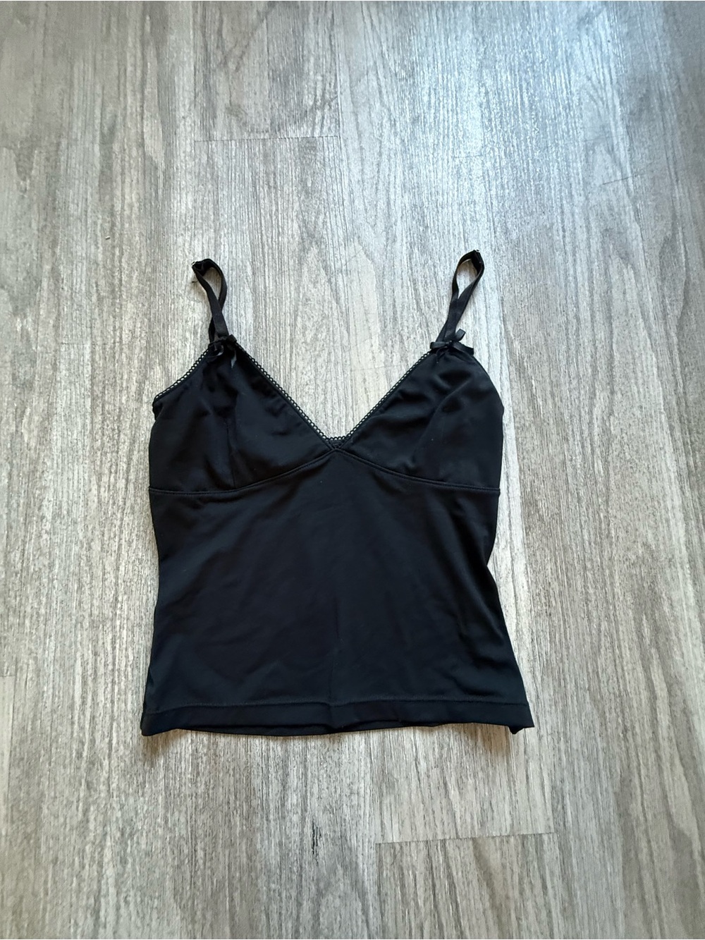 Black Women's V-Neck Camisole Tank Top
